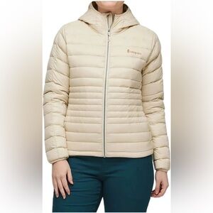 NWOT Cotopaxi Fuego 800 Fill Down Hooded Jacket Cream Women's Size L $295
